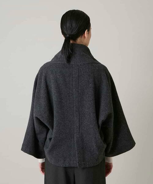 HIROKO KOSHINO / ヒロココシノ その他アウター | ストールカラーデザインショートコート /日本製 | 詳細4
