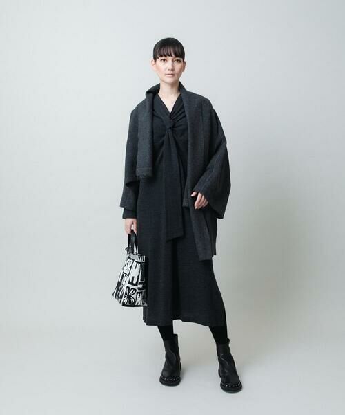 HIROKO KOSHINO / ヒロココシノ その他アウター | ストールカラーデザインショートコート /日本製 | 詳細9