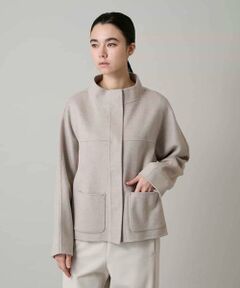 HIROKO KOSHINO / ヒロココシノ その他アウター | カシミヤ混ライトリバーショートコート