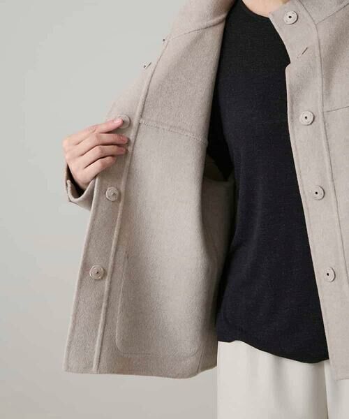 HIROKO KOSHINO / ヒロココシノ その他アウター | カシミヤ混ライトリバーショートコート | 詳細10