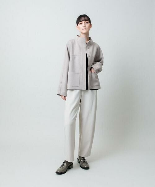 HIROKO KOSHINO / ヒロココシノ その他アウター | カシミヤ混ライトリバーショートコート | 詳細12
