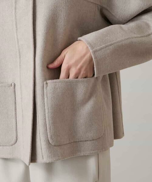 HIROKO KOSHINO / ヒロココシノ その他アウター | カシミヤ混ライトリバーショートコート | 詳細6