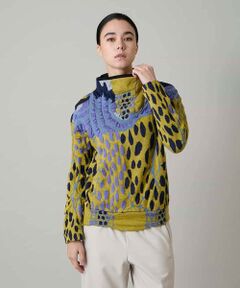 HIROKO KOSHINO / ヒロココシノ ニット・セーター | 膨れジャカードデザインニットプルオーバー/日本製