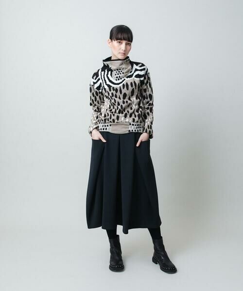 HIROKO KOSHINO / ヒロココシノ ニット・セーター | 膨れジャカードデザインニットプルオーバー/日本製 | 詳細9