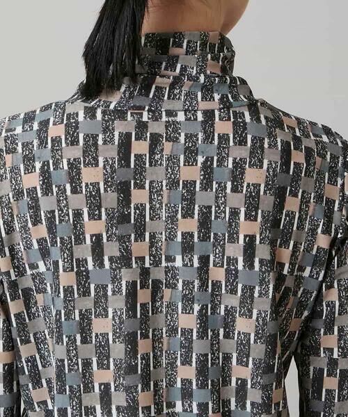 HIROKO KOSHINO / ヒロココシノ カットソー | ブロックアートプリントジャージーカットソー/日本製/洗える | 詳細10