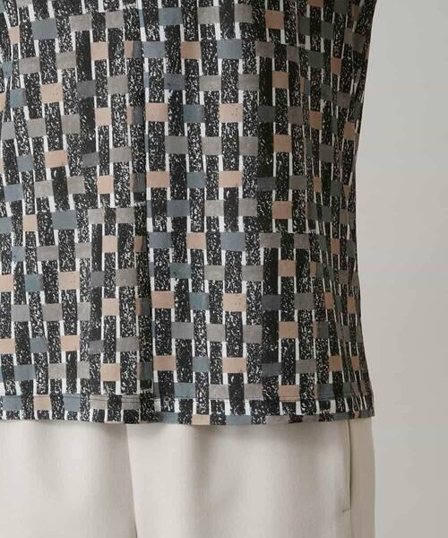 HIROKO KOSHINO / ヒロココシノ カットソー | ブロックアートプリントジャージーカットソー/日本製/洗える | 詳細2