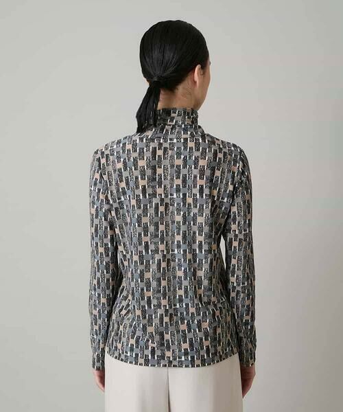 HIROKO KOSHINO / ヒロココシノ カットソー | ブロックアートプリントジャージーカットソー/日本製/洗える | 詳細8