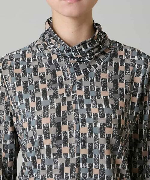 HIROKO KOSHINO / ヒロココシノ カットソー | ブロックアートプリントジャージーカットソー/日本製/洗える | 詳細9