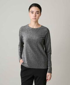 HIROKO KOSHINO / ヒロココシノ カットソー | シャイニーラメジャージーカットソー/日本製/洗える