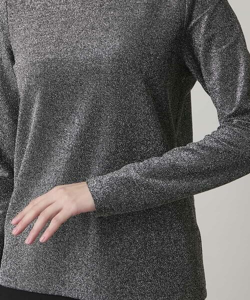 HIROKO KOSHINO / ヒロココシノ カットソー | シャイニーラメジャージーカットソー/日本製/洗える | 詳細5