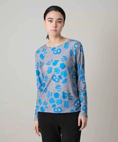 HIROKO KOSHINO / ヒロココシノ カットソー | アブストラクトパターンデザインカットソー/日本製/洗える