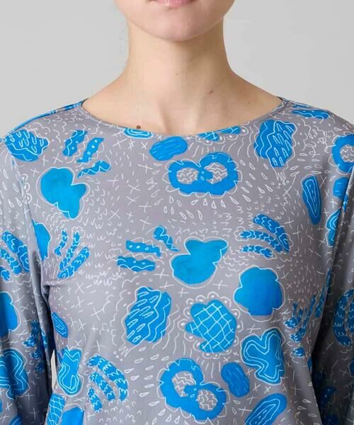 HIROKO KOSHINO / ヒロココシノ カットソー | アブストラクトパターンデザインカットソー/日本製/洗える | 詳細3