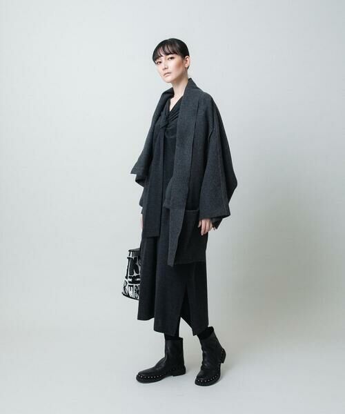 HIROKO KOSHINO / ヒロココシノ ロング・マキシ丈ワンピース | タイディテールウールジャージーワンピース /日本製 | 詳細13