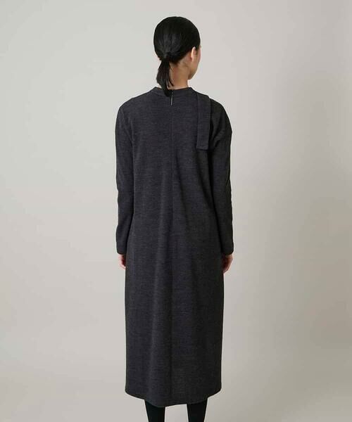 HIROKO KOSHINO / ヒロココシノ ロング・マキシ丈ワンピース | タイディテールウールジャージーワンピース /日本製 | 詳細3