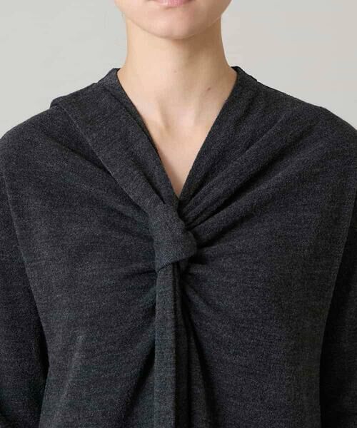 HIROKO KOSHINO / ヒロココシノ ロング・マキシ丈ワンピース | タイディテールウールジャージーワンピース /日本製 | 詳細4