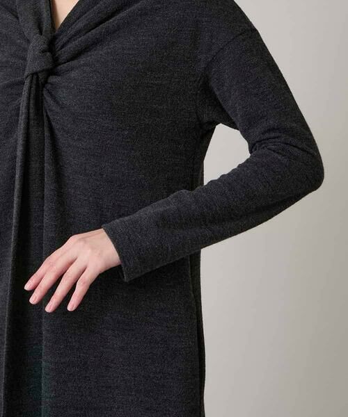 HIROKO KOSHINO / ヒロココシノ ロング・マキシ丈ワンピース | タイディテールウールジャージーワンピース /日本製 | 詳細6