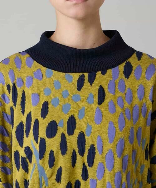 HIROKO KOSHINO / ヒロココシノ チュニック | 膨れジャカードデザインニットチュニック/日本製 | 詳細3