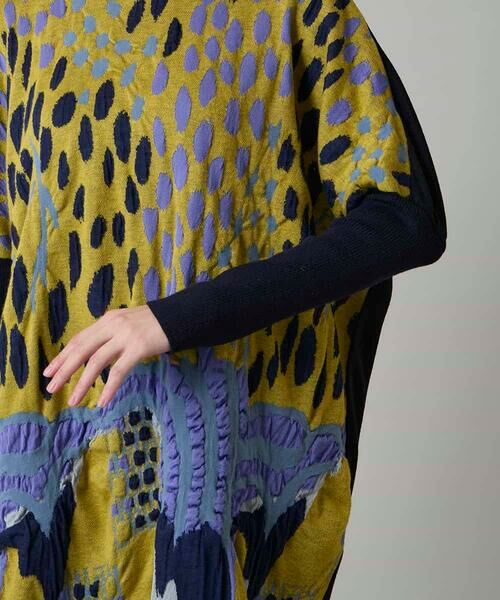 HIROKO KOSHINO / ヒロココシノ チュニック | 膨れジャカードデザインニットチュニック/日本製 | 詳細5