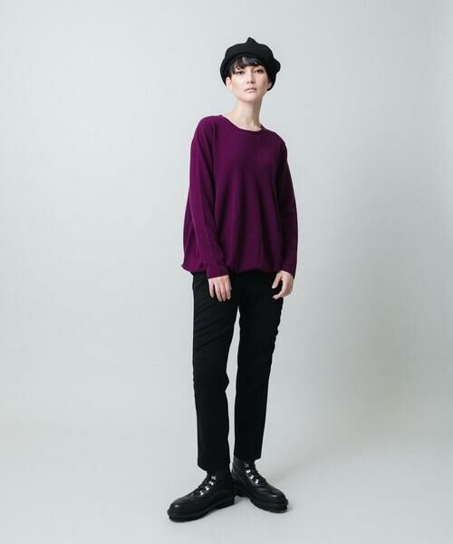 HIROKO KOSHINO / ヒロココシノ チノ・ワークパンツ | ギャザーアクセント切り替えデザインパンツ/日本製/洗える | 詳細10