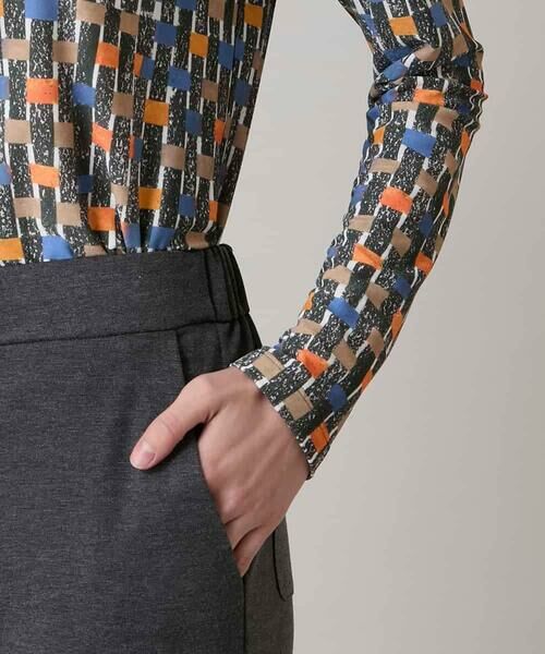 HIROKO KOSHINO / ヒロココシノ チノ・ワークパンツ | ギャザーアクセント切り替えデザインパンツ/日本製/洗える | 詳細6