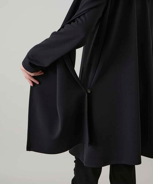HIROKO KOSHINO / ヒロココシノ その他アウター | ショールデザインジップアップジャケットコート/日本製/洗える | 詳細9