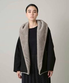 HIROKO KOSHINO / ヒロココシノ その他アウター | ショールカラーウールライクショートコート