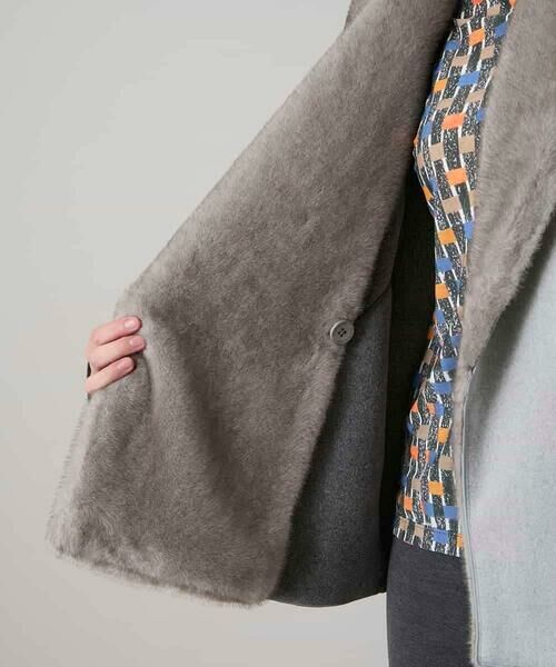 HIROKO KOSHINO / ヒロココシノ その他アウター | ショールカラーウールライクショートコート | 詳細11