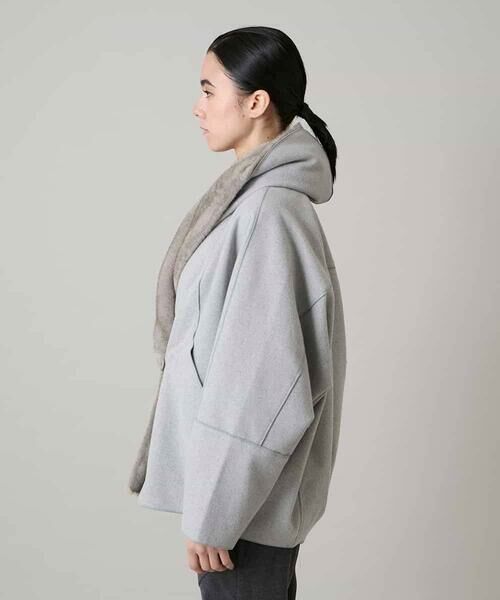 HIROKO KOSHINO / ヒロココシノ その他アウター | ショールカラーウールライクショートコート | 詳細2