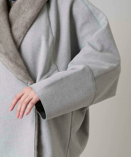 HIROKO KOSHINO / ヒロココシノ その他アウター | ショールカラーウールライクショートコート | 詳細6