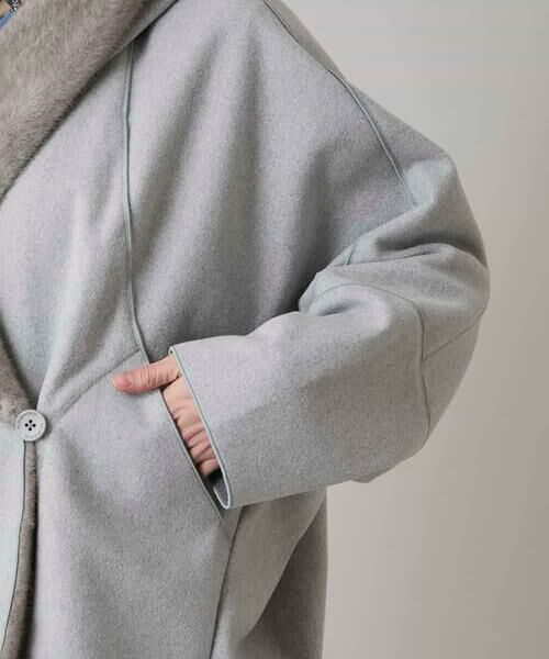 HIROKO KOSHINO / ヒロココシノ その他アウター | ショールカラーウールライクショートコート | 詳細7