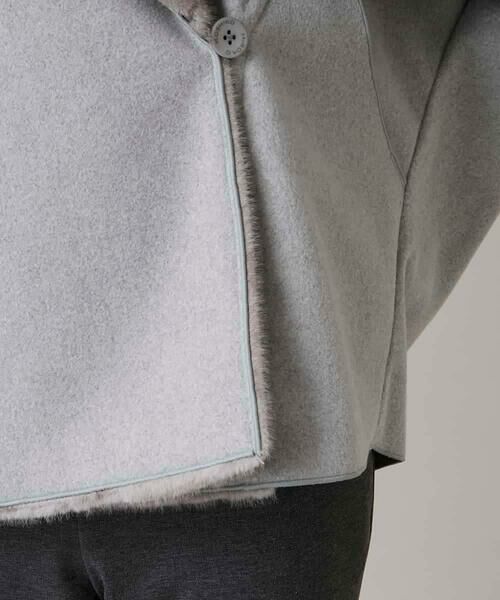 HIROKO KOSHINO / ヒロココシノ その他アウター | ショールカラーウールライクショートコート | 詳細8