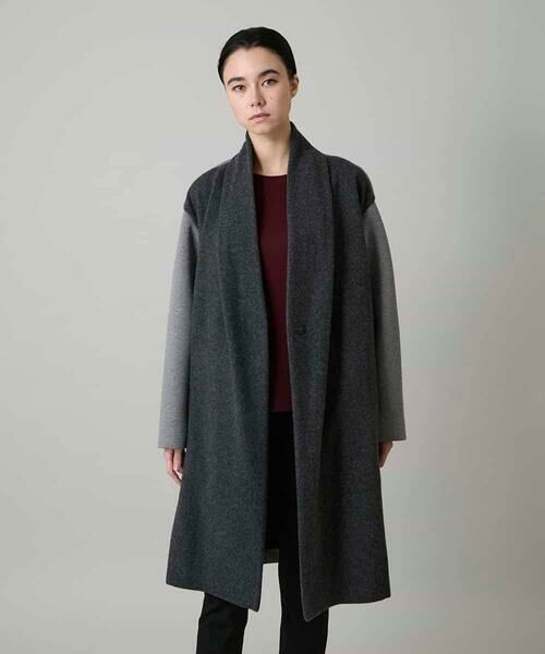 HIROKO KOSHINO / ヒロココシノ その他アウター | ウールジョイントコクーンシルエットコート/日本製 | 詳細1