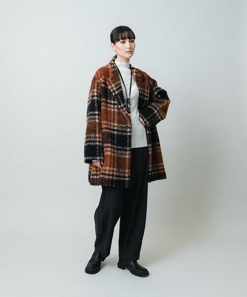 HIROKO KOSHINO / ヒロココシノ その他アウター | シャギーチェックテーラードコート | 詳細12