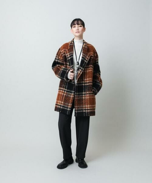 HIROKO KOSHINO / ヒロココシノ その他アウター | シャギーチェックテーラードコート | 詳細14