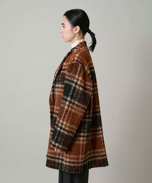 HIROKO KOSHINO / ヒロココシノ その他アウター | シャギーチェックテーラードコート | 詳細2