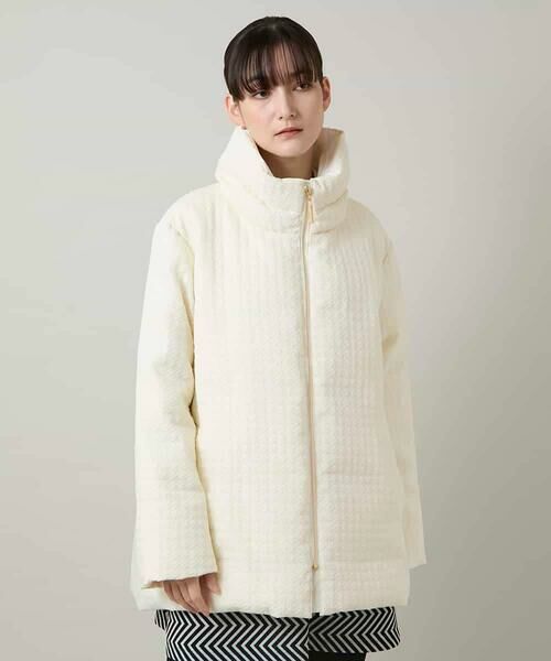 HIROKO KOSHINO / ヒロココシノ ダウンジャケット・ベスト | 千鳥柄ジャカードダウンジャケット | 詳細13