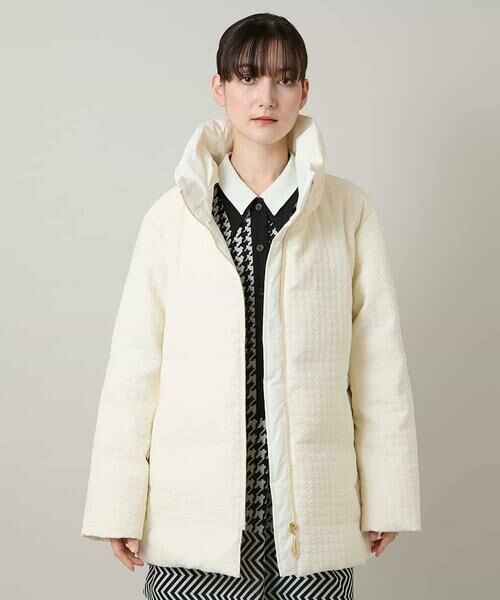 HIROKO KOSHINO / ヒロココシノ ダウンジャケット・ベスト | 千鳥柄ジャカードダウンジャケット | 詳細14