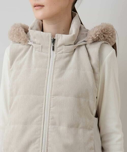 HIROKO KOSHINO / ヒロココシノ ベスト | コーデュロイパテッドベスト /洗える | 詳細4