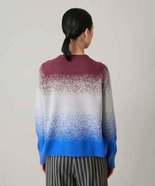 HIROKO KOSHINO / ヒロココシノ ニット・セーター | グラデーションロゴジャカードニットプルオーバー/洗える | 詳細2