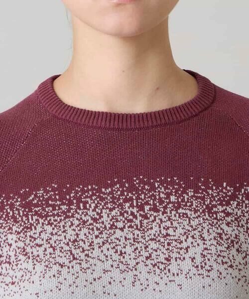 HIROKO KOSHINO / ヒロココシノ ニット・セーター | グラデーションロゴジャカードニットプルオーバー/洗える | 詳細3