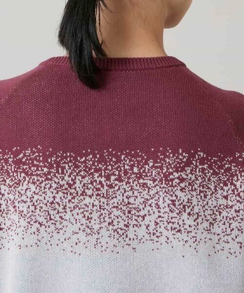 HIROKO KOSHINO / ヒロココシノ ニット・セーター | グラデーションロゴジャカードニットプルオーバー/洗える | 詳細4