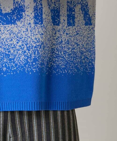 HIROKO KOSHINO / ヒロココシノ ニット・セーター | グラデーションロゴジャカードニットプルオーバー/洗える | 詳細6