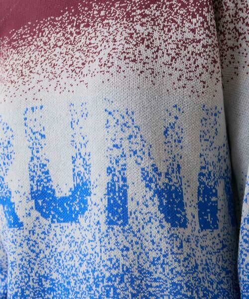 HIROKO KOSHINO / ヒロココシノ ニット・セーター | グラデーションロゴジャカードニットプルオーバー/洗える | 詳細7