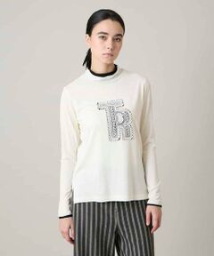 HIROKO KOSHINO / ヒロココシノ カットソー | カットワークロゴ刺繍ウォームカットソー/日本製/洗える