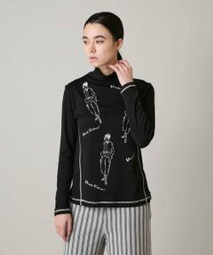 HIROKO KOSHINO / ヒロココシノ カットソー | イラストデザインカットソー/日本製/洗える