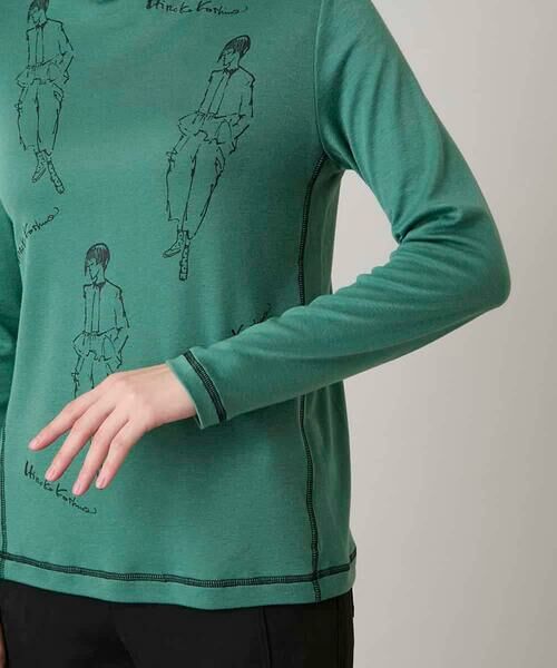 HIROKO KOSHINO / ヒロココシノ カットソー | イラストデザインカットソー/日本製/洗える | 詳細5