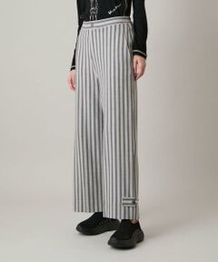 HIROKO KOSHINO / ヒロココシノ その他パンツ | 裾ボタンストライプイージーパンツ/洗える