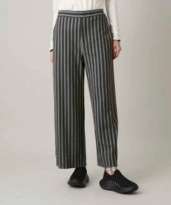 HIROKO KOSHINO / ヒロココシノ その他パンツ | 裾ボタンストライプイージーパンツ/洗える