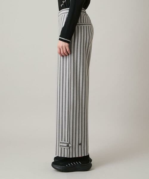 HIROKO KOSHINO / ヒロココシノ その他パンツ | 裾ボタンストライプイージーパンツ/洗える | 詳細1
