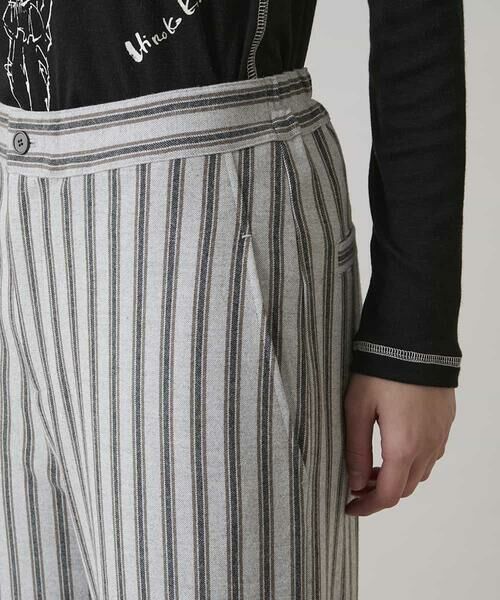 HIROKO KOSHINO / ヒロココシノ その他パンツ | 裾ボタンストライプイージーパンツ/洗える | 詳細10